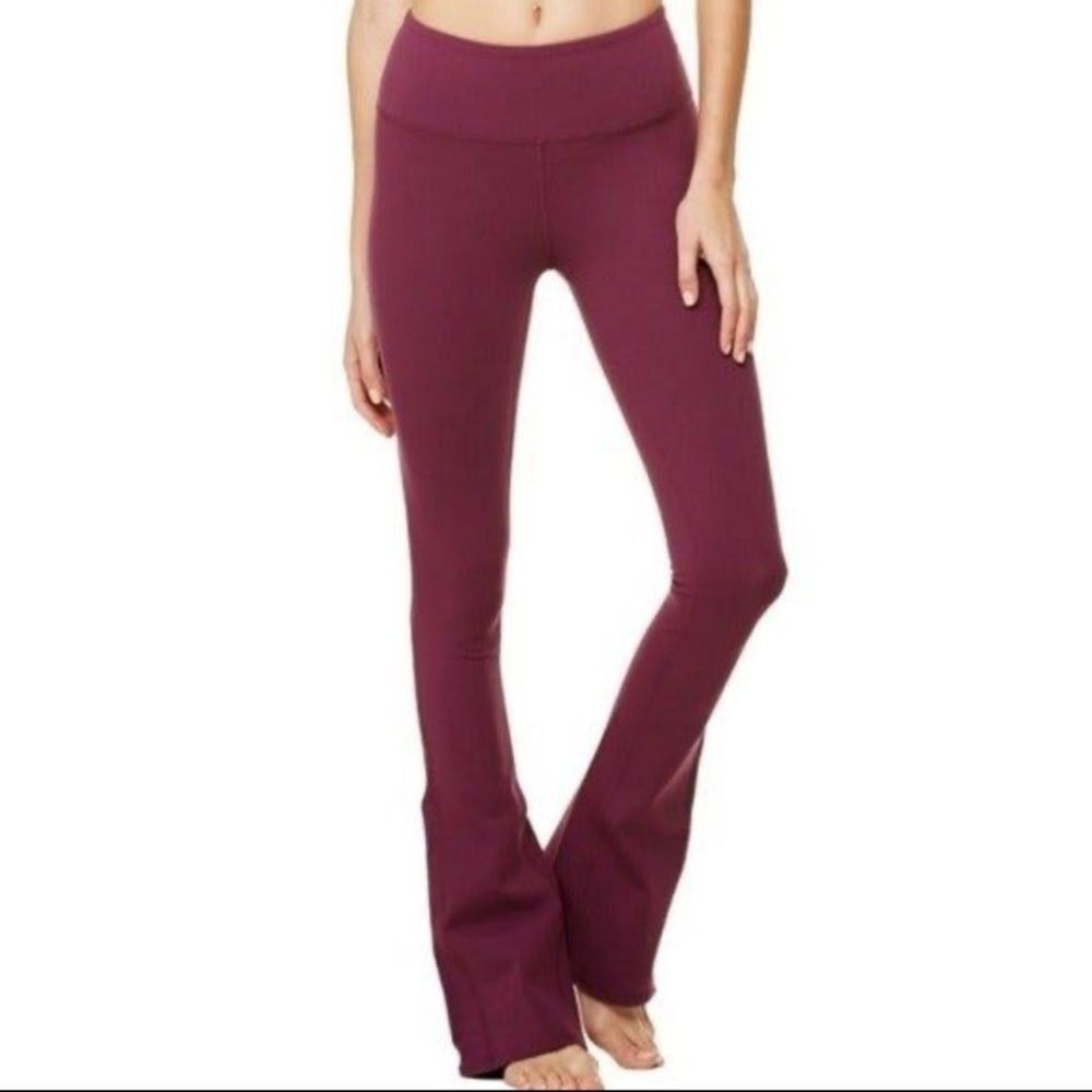Alo Yoga Arroyo Maroon Flare Pants
